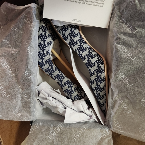 Lauren Ralph Lauren Lanette Monogram Jacquard Pump new - Picture 6 of 9